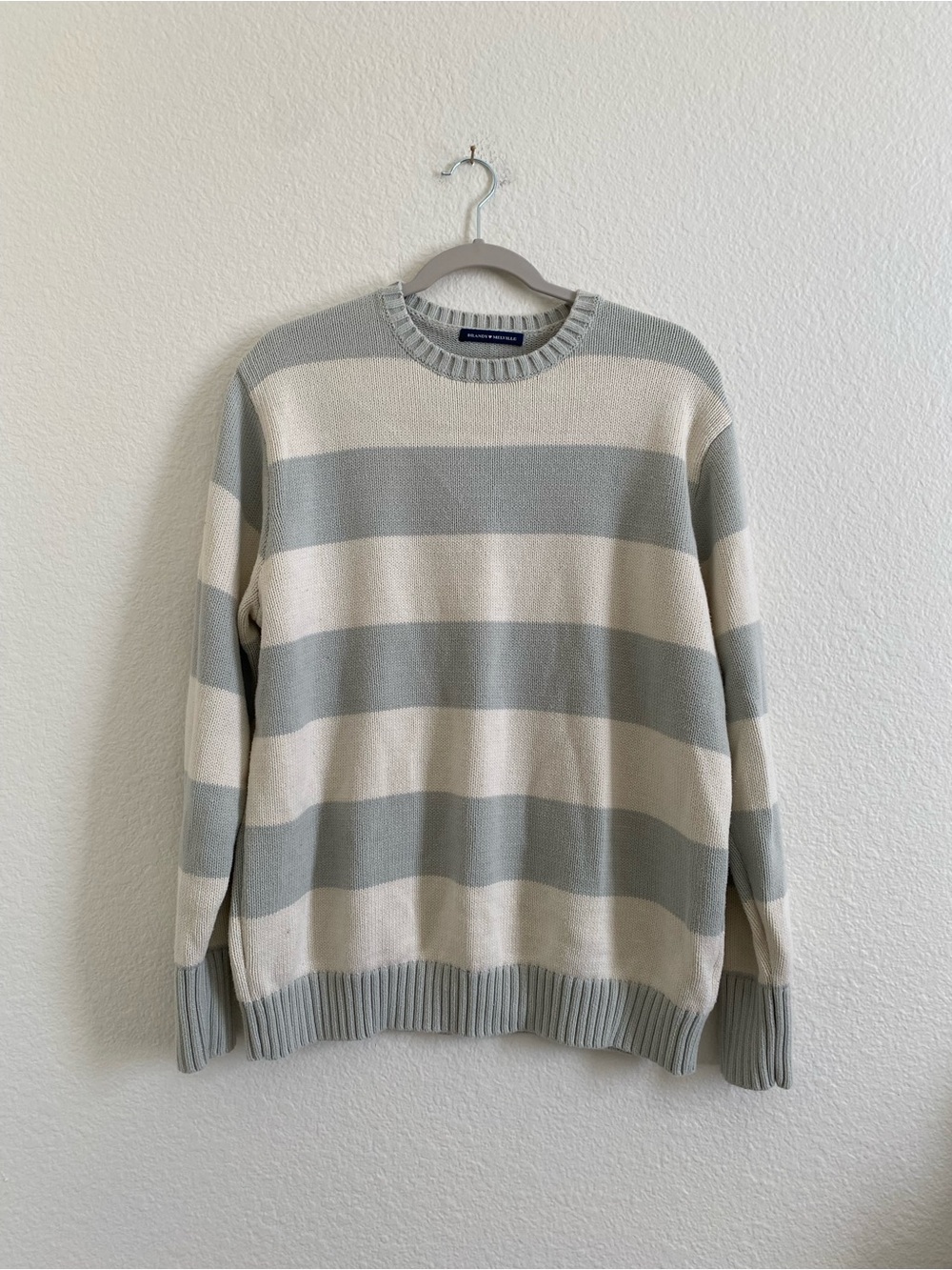 Brandy Melville Thick Stripe Crewneck Oversized Cotton Sweater
